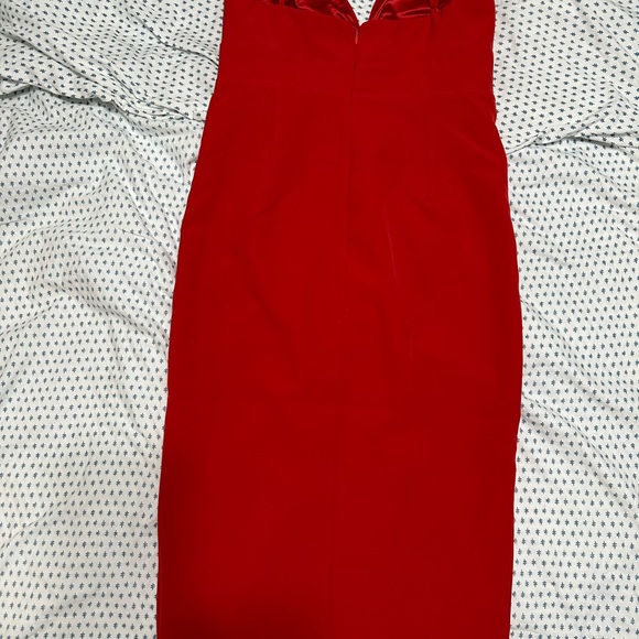 Bardot Red Dress - Picture 2 of 4